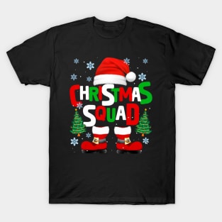 Christmas Squad Santa Claus Xmas Family Matching Pajamas T-Shirt